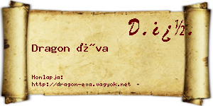 Dragon Éva névjegykártya