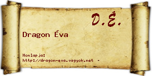 Dragon Éva névjegykártya